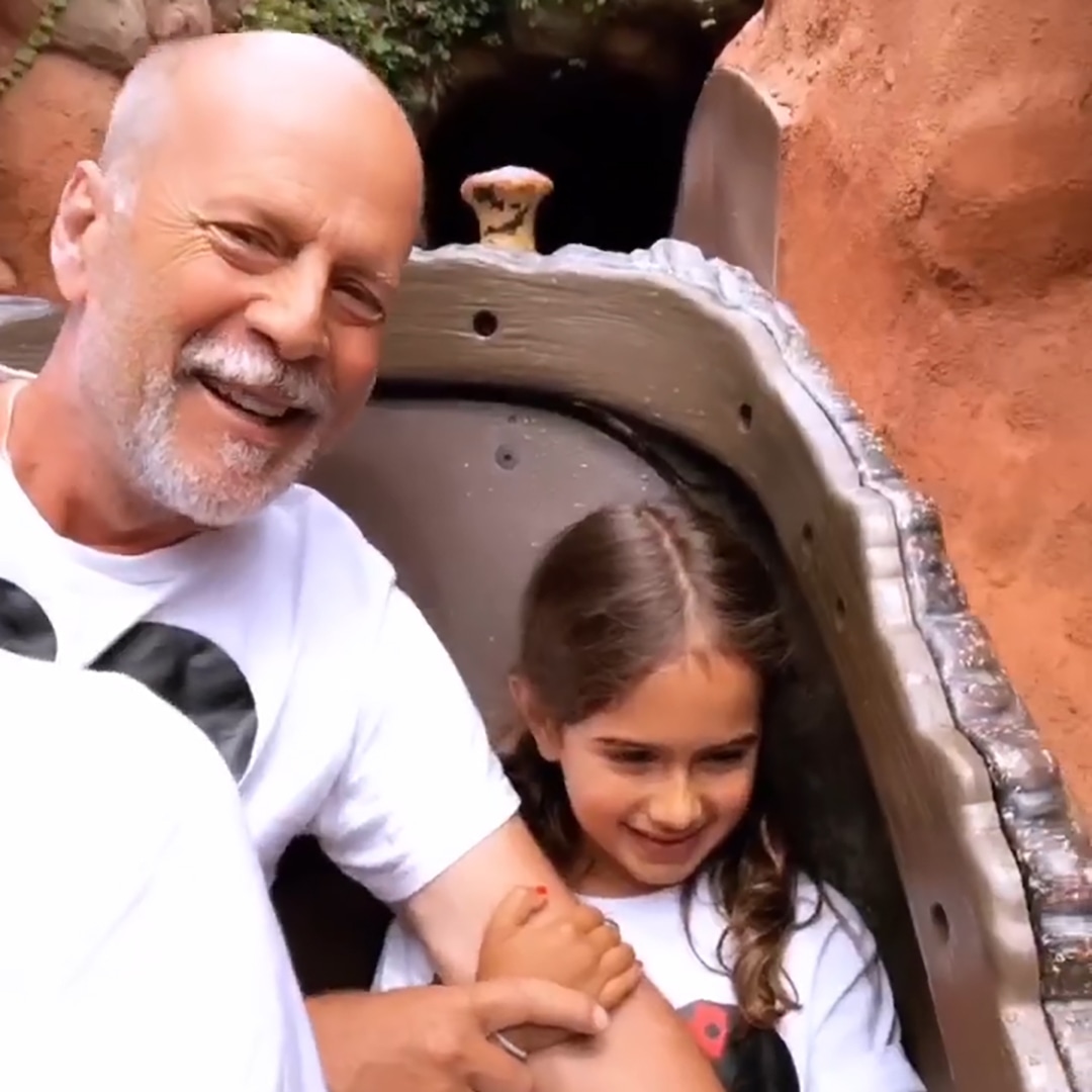 Bruce Willis Joins Wife & Daughter on Disneyland Ride in Sweet Video